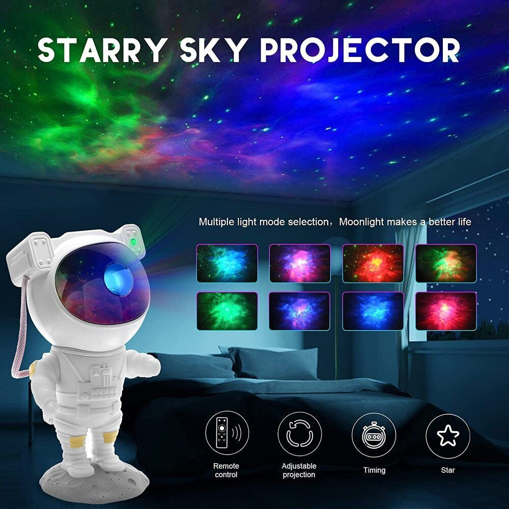 Astronaut Galaxy Star Projector: Transform Your Space with Nebula Starry Sky Night Light and Remote Control