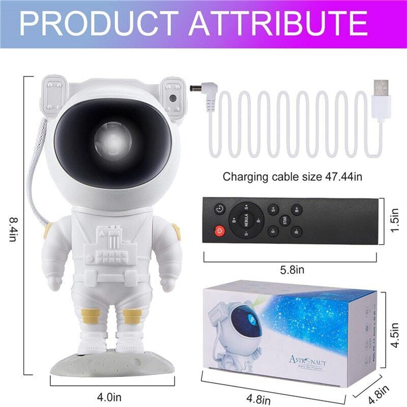 Astronaut Galaxy Star Projector: Transform Your Space with Nebula Starry Sky Night Light and Remote Control