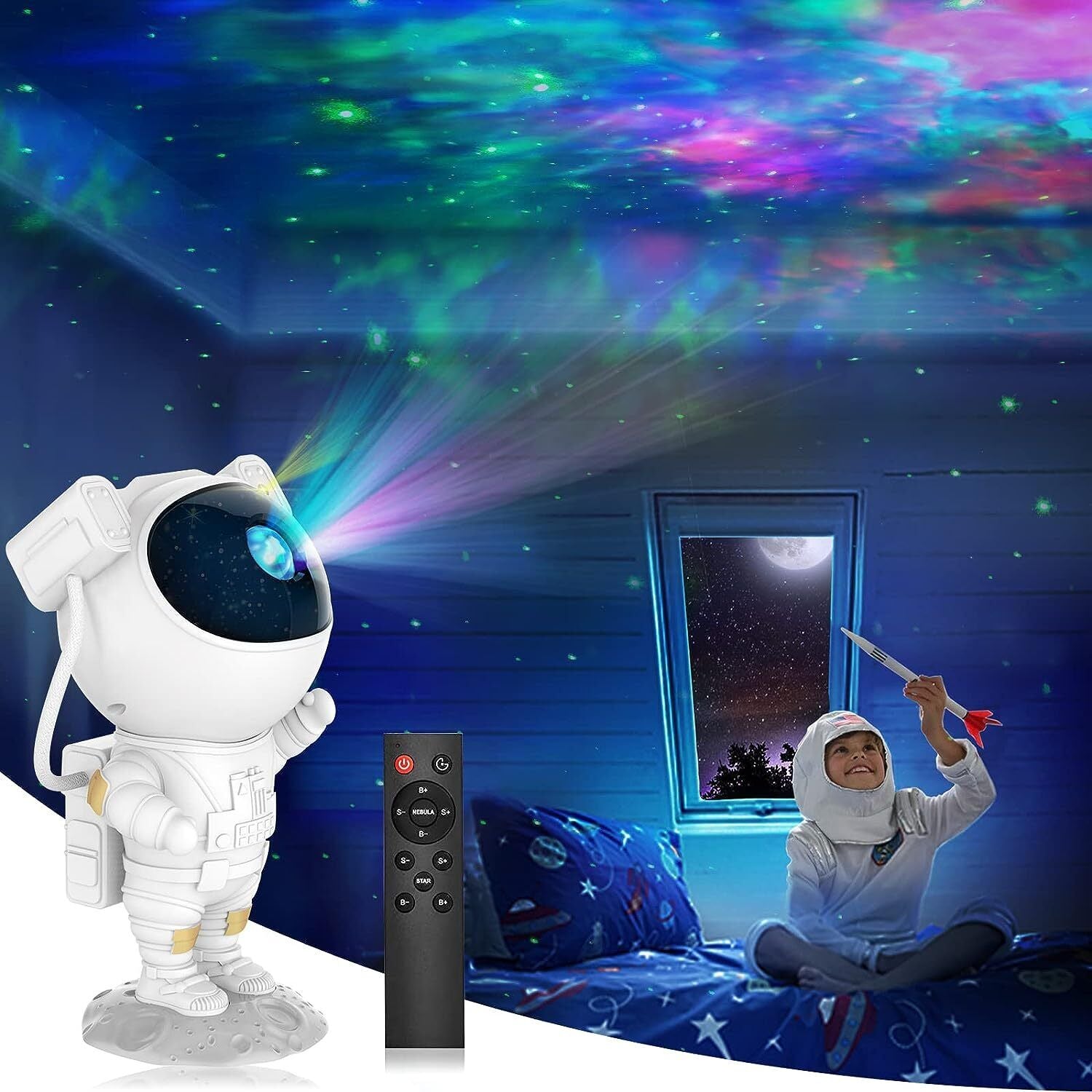 Astronaut Galaxy Star Projector: Transform Your Space with Nebula Starry Sky Night Light and Remote Control