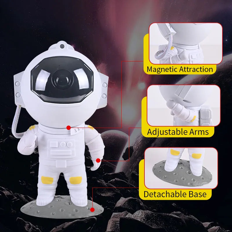 NEW 2024 MODEL: Astronaut Galaxy Starry LED Projector Night Light for Bedroom, Home Decor & Kids Birthday Gift