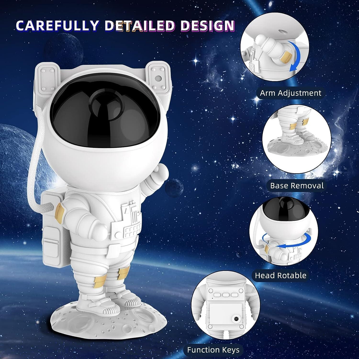 Astronaut Galaxy Star Projector: Transform Your Space with Nebula Starry Sky Night Light and Remote Control