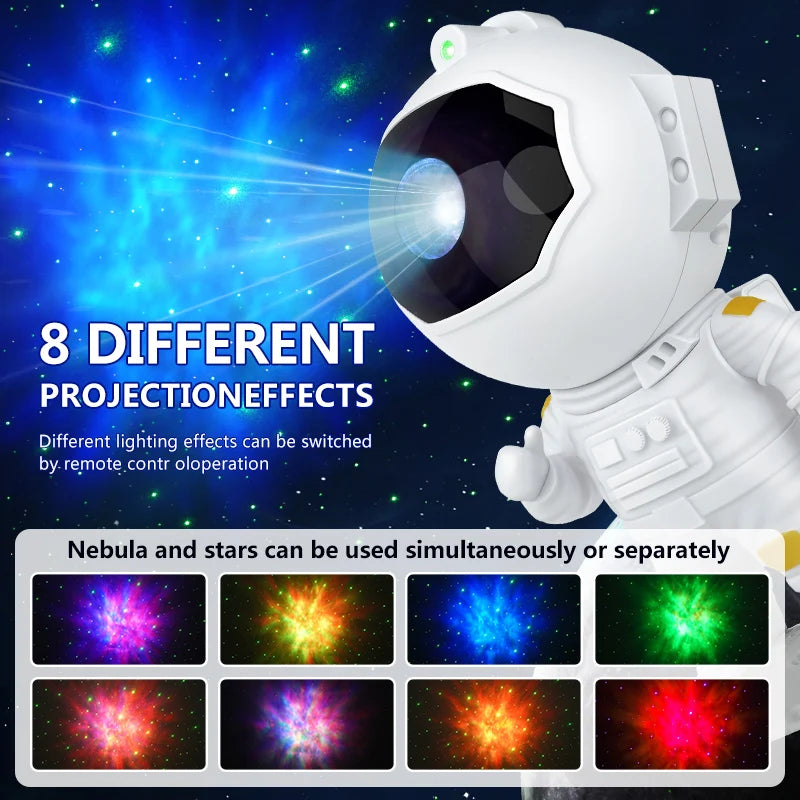 NEW 2024 MODEL: Astronaut Galaxy Starry LED Projector Night Light for Bedroom, Home Decor & Kids Birthday Gift